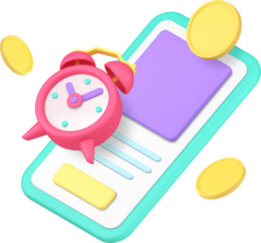 Çevrimiçi bankacılık ödeme akıllı telefon uygulaması hatırlatıcı 3d simgesi