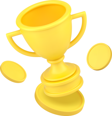 Altın kupa ödüllü lider ödül kazananı 3D ikon