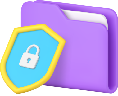 Belge dosya koruma bilgileri iş verileri güvenlik erişim 3d simgesi