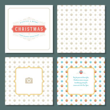 Noel tebrik kartı tasarımı ve şablon geçmişi, Mutlu Noeller dilekleri ve aile fotoğrafı.