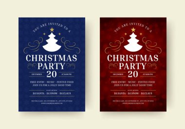 Spruce tasarım şablonu ve vektör illüstrasyonlu Noel partisi davetiyesi ilanı. Xmas Yeni Yıl Festivali Müzikal Etkinliği Kış Bayramı Kutlama Posteri
