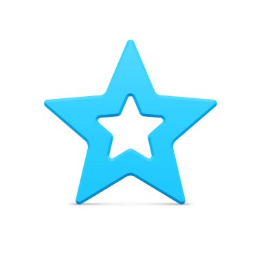 Klasik mavi gerçekçi beş köşeli yıldız sınır çizgisi metalik parlak Noel lüksü süyle süslü dekorasyon çizimi. Geleneksel pahalı Xmas yıldız sembolü en iyi kalite 3d şablonu