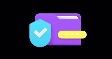 İş bilgisi belgesi veri koruması alfa kanallı 3d simge animasyonunu kopyala. Veritabanı gizlilik parolası erişim sigorta güvenlik dosya dizini yönetim arşivi