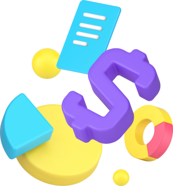 Bütçe para istatistiksel muhasebe 3D gerçekçi illüstrasyon finansal analiz. Para birimi dolar finans analizi gelir giderleri gelir kontrol şeması raporu