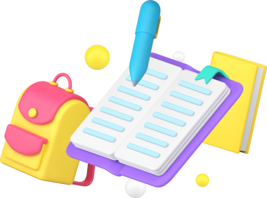 3D ders ikonu gerçekçi illüstrasyon eğitimi alan okul eğitimine geri dönüyorum. Sırt çantası kütüphanesi mezuniyet ödevi kitap edebiyatı ile bilgi defteri yazımı öğreniliyor