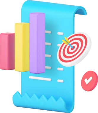 Girişim verimliliği ve verimlilik işi 3D ikon gerçekçi illüstrasyonunu analiz ediyor. Finansal proje bilgi verimliliği organizasyon analizi strateji yönetimi istatistiği