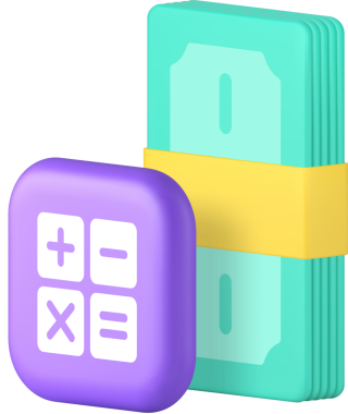 Nakit para dolar bütçe hesaplama mali hesaplama 3D simgesi. Mali istatistik analizi denge kontrolü yatırım tasarrufu servet gelir planlaması