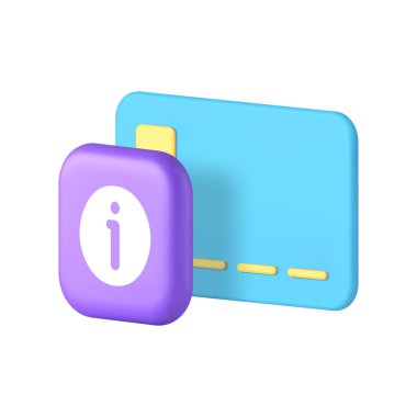 Kredi kartı bankacılığı finansal kullanıcı tanımlama bilgileri 3d gerçekçi vektör illüstrasyonu. İş finans bankası kimlik doğrulama kişisel hesap plastik belge veri erişimi