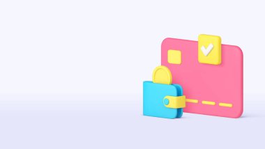 Nakit para transferi bankacılık fatura kredi kartı hesap işlem afişi kopya uzay vektör ilüstrasyonu. Para birimi finansal değişimi, vergi emeklilik maaşı ödeyen dijital tasarruflara gönderildi