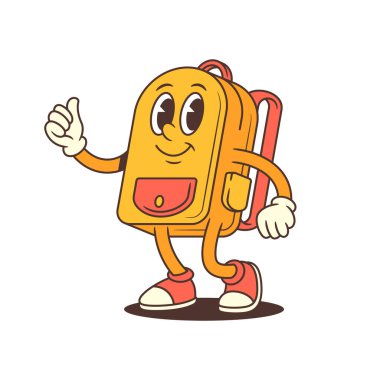 Çizgi film karakteri, gülümseyen ve başparmak kaldıran bir jest, oyuncu ve kendine güvenen bir duruşta duruyor. Okul projeleri, eğitim materyalleri ya da çocuk dostu markalar için harika. Vektör illüstrasyonu