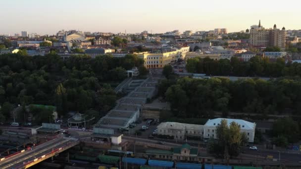 Odesa Ukraina 2020 Utsikt Från Drönare Stadsbilden Odessa Potemkin Trappor — Stockvideo