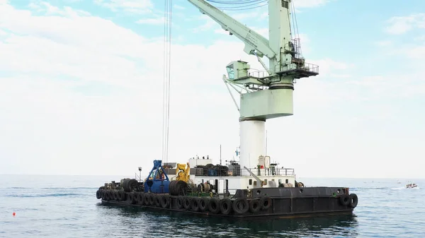 Marine Load Crane Odessa Sea Port Floating Marine Crane Odessa — Stock Photo, Image