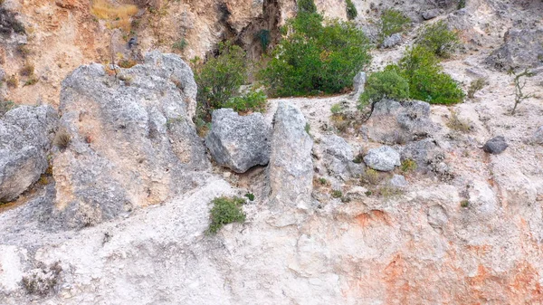 Stenformationens Struktur Väderbiten Sandsten Nära Håll Geologiskt Begrepp — Stockfoto