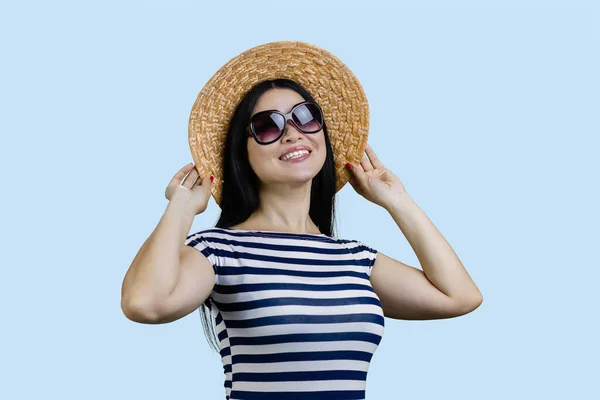 Coquette lady in the straw hat. Stock Photo by ©Denisfilm 82902532