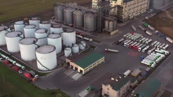 Odesa Ukraina 2021 Ovanifrån Industriområde Med Lagring Naturgas Och Rörlig — Stockvideo