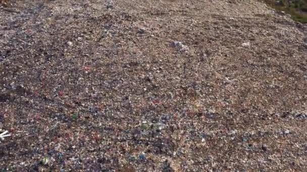 Büyük Bir Çöp Sahasının Üst Görüntüsü Çevre Kirliliği Kavramı — Stok video