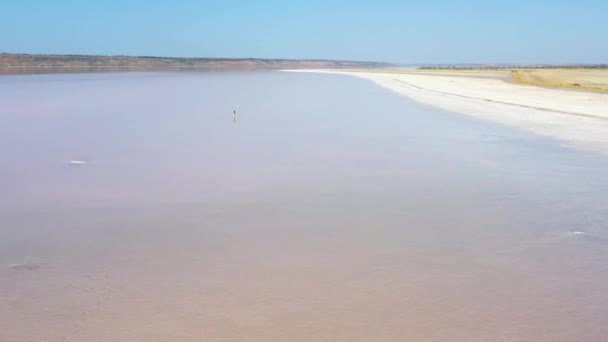 Sea Firth Mining Salt Mud Kuyalnik Estuary Vue Aérienne Drone — Video