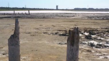 Kuyalnik, Odessa Ukrayna 'nın ölü denizi. Kurumuş ölü deniz kıyısı.