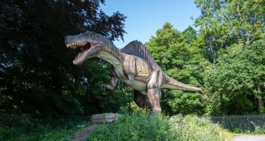 Jurasic Park, Kilkeny, İrlanda 'da tam boy animasyon dinozor..