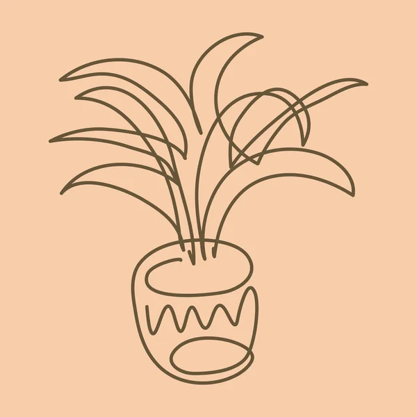 Τετράγωνο Μοτίβο Σπίτι Φυλλώματα Φυτών Που Συνεχή Γραμμή Στυλ Υπόβαθρα — Διανυσματικό Αρχείο