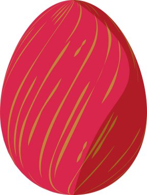 Paskalya tebrik kartı için soyut tarzda çizgili desenli dekore edilmiş gerçekçi 3D yumurta.