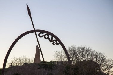 Cave first Paleolithic 37000 years sanctuary in Catalonia, L'Espluga de Francoli village, Tarragona province, Catalonia.