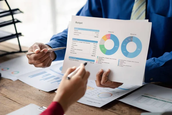 Groups of people joining in discussions, business meetings, startup company sales team meetings, brainstorming and summary of company performance. Business strategy management concept.