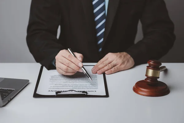 stock image Lawyer who assists legal counsel with clients who are stuck in a lawsuit or want to file a lawsuit, lawyering is a legal battle, using the law to fight a lawsuit fairly.