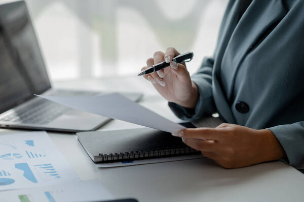 Businessmen work with private start-up companies, marketing department employees work to plan marketing, organize promotions, sell products and services of the company. Marketing planning concepts.