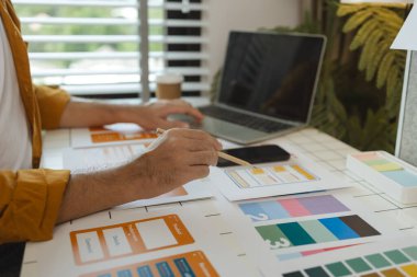 Bir web tasarımcısı, kullanıcıların hem görünüm hem de hissetme açısından ihtiyaçlarını karşılayacak bir dijital ürün tasarım projesi yaratmak için fikrini kullanıyor..