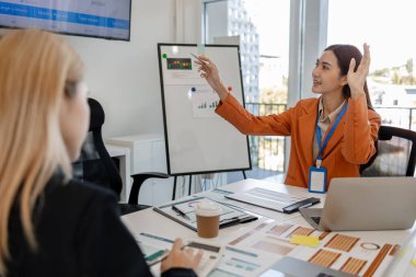 Bir grup işadamı iş projeleri hakkında beyin fırtınası yapıyor. Bu girişimciler ofiste finans, muhasebe ve pazarlama, sunum ve tartışma konularında toplanıyorlar.
