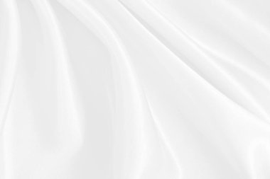 Beyaz kumaş dokusu arkaplanı, ipeğin veya keten deseninin ayrıntıları.