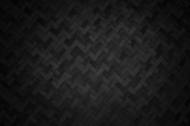 Eski siyah bambu dokuma dokusu arka plan, eski usul örülü rattan mat deseni.