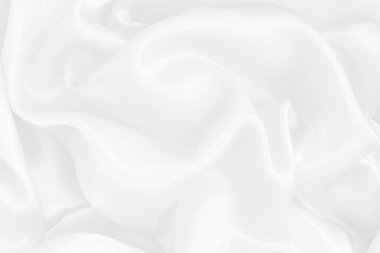 Beyaz kumaş dokusu arkaplanı, ipeğin veya keten deseninin ayrıntıları.