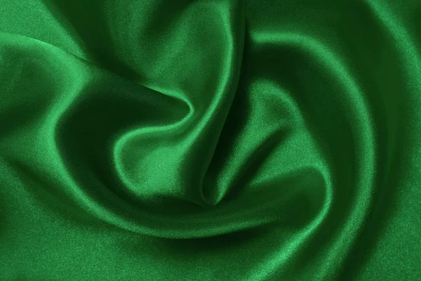 Зелений Фон Текстури Тканини Смарагдової Тканини Деталь Шовку Або Лляного — стокове фото