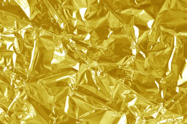 Fondo Textura Lámina Oro Brillante Patrón Papel Embalaje Amarillo Con —  Fotos de Stock