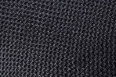 Black grey fabric cloth texture for background, natural textile pattern.