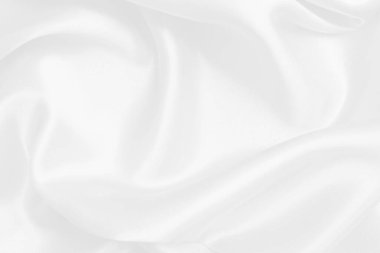 Beyaz kumaş dokusu arkaplanı, ipeğin veya keten deseninin ayrıntıları.
