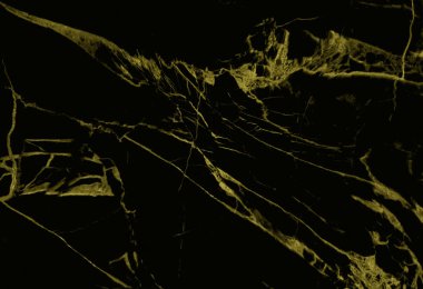 Arkaplan ve tasarım iç veya dış görünüş için yüksek çözünürlüklü siyah ve altın mermer dikişsiz desen, karşı üst görünüm.