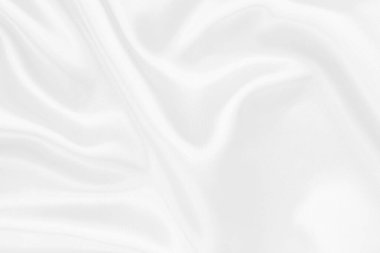 Beyaz kumaş dokusu arkaplanı, ipeğin veya keten deseninin ayrıntıları.