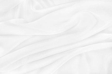 Beyaz kumaş dokusu arkaplanı, ipeğin veya keten deseninin ayrıntıları.