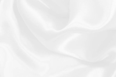 Beyaz kumaş dokusu arkaplanı, ipeğin veya keten deseninin ayrıntıları.