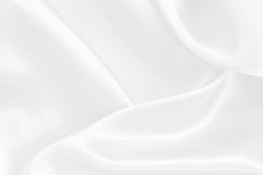 Beyaz kumaş dokusu arkaplanı, ipeğin veya keten deseninin ayrıntıları.