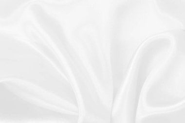 Beyaz kumaş dokusu arkaplanı, ipeğin veya keten deseninin ayrıntıları.