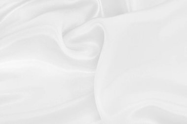 Beyaz kumaş dokusu arkaplanı, ipeğin veya keten deseninin ayrıntıları.