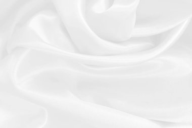 Beyaz kumaş dokusu arkaplanı, ipeğin veya keten deseninin ayrıntıları.