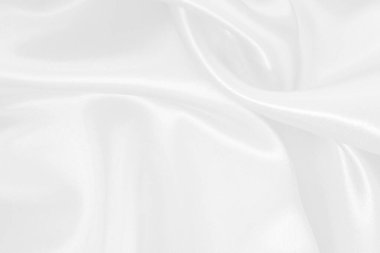 Beyaz kumaş dokusu arkaplanı, ipeğin veya keten deseninin ayrıntıları.