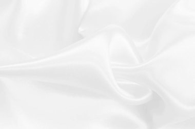 Beyaz kumaş dokusu arkaplanı, ipeğin veya keten deseninin ayrıntıları.