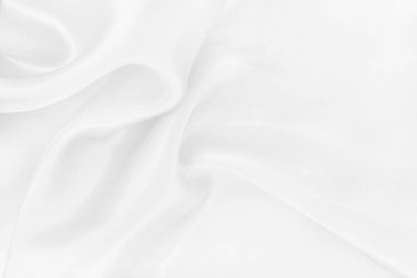 Beyaz kumaş dokusu arkaplanı, ipeğin veya keten deseninin ayrıntıları.