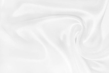 Beyaz kumaş dokusu arkaplanı, ipeğin veya keten deseninin ayrıntıları.